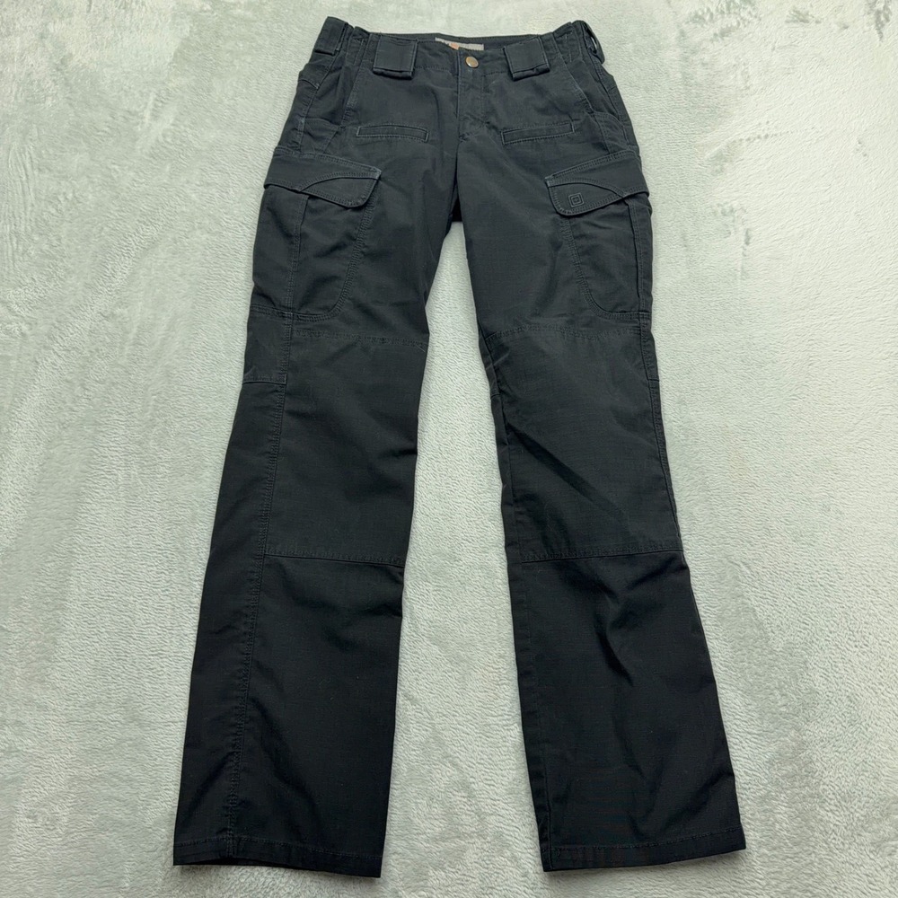 5.11 Tactical Pants Womens 2 Black Stryke Cargo Ripstop Workwear Utility Rugged
